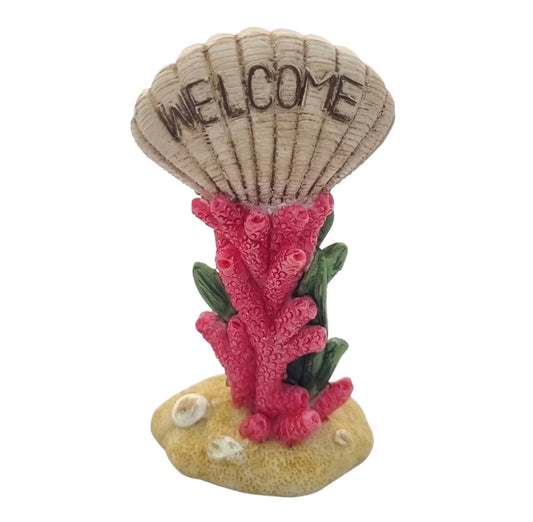 Coral Shell Welcome Sign