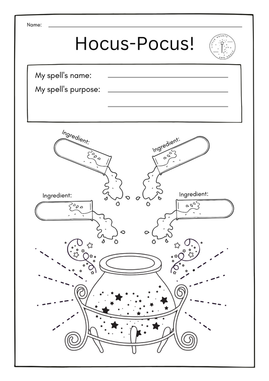 Free Magic Potion Worksheet