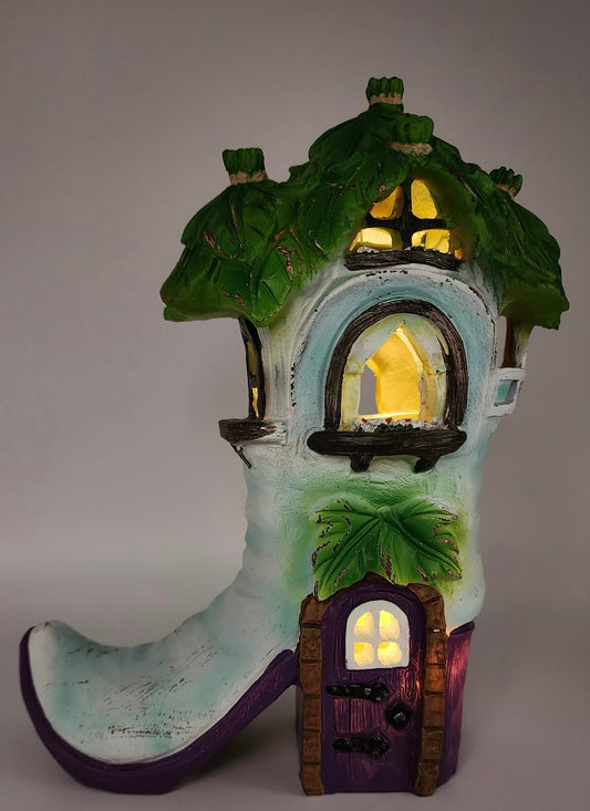 Boot Fairy House (Solar LED)